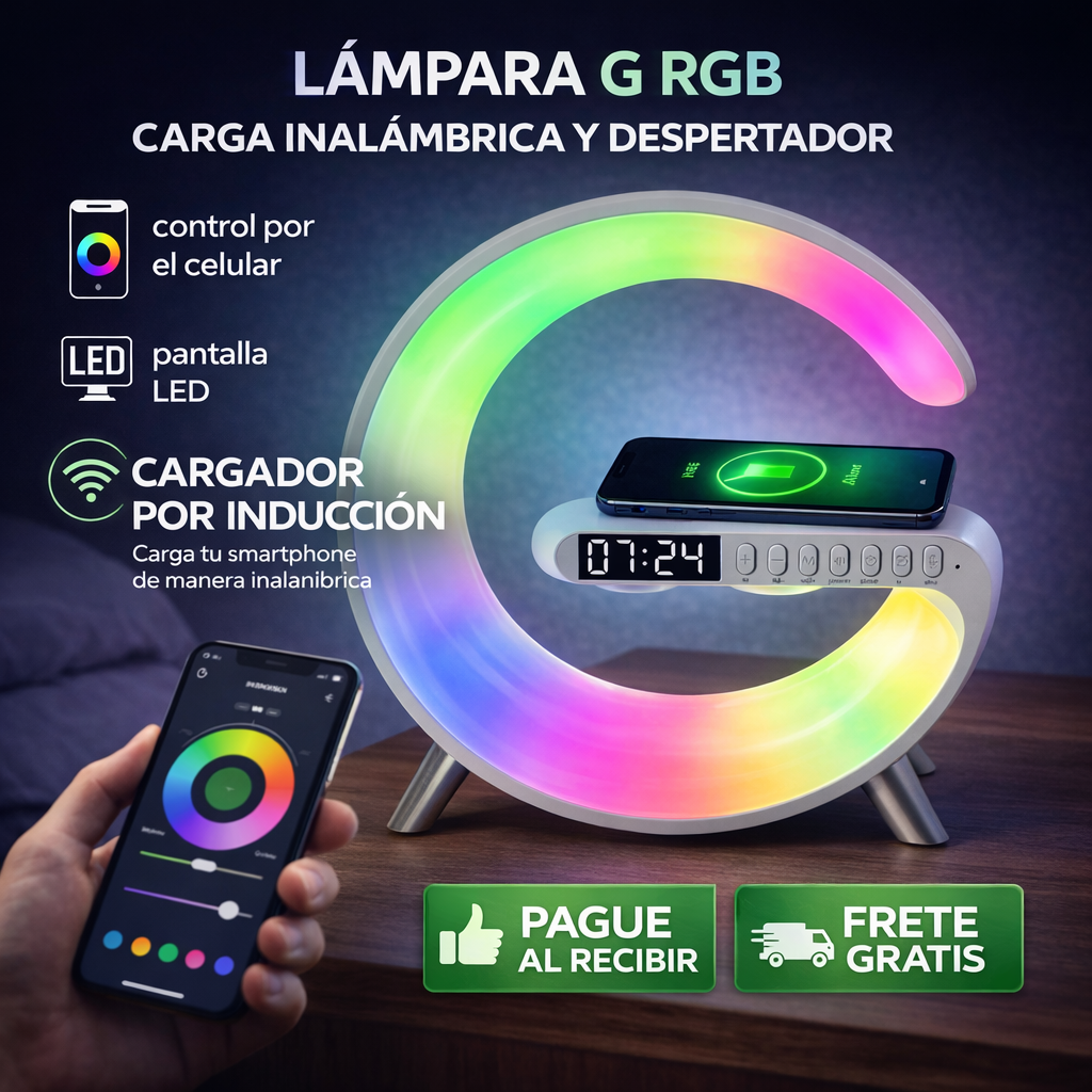 La lámpara que carga tu móvil, te despierta y cambia tu ambiente