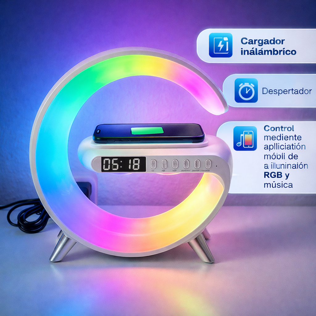 La lámpara que carga tu móvil, te despierta y cambia tu ambiente