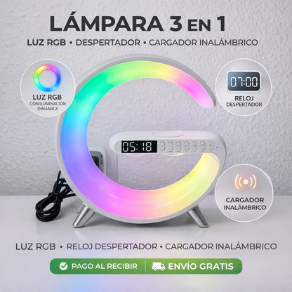 La lámpara que carga tu móvil, te despierta y cambia tu ambiente