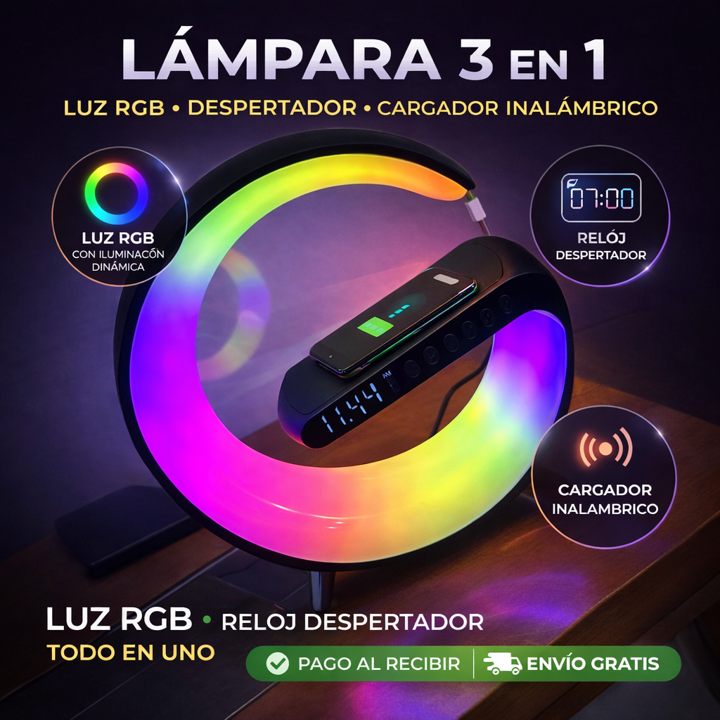 La lámpara que carga tu móvil, te despierta y cambia tu ambiente